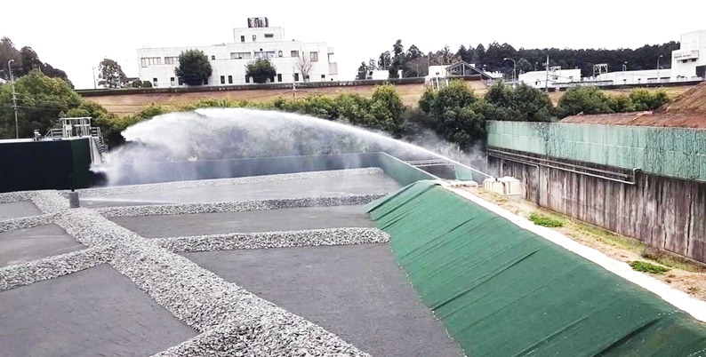 【粉塵防止散水】最終処分場の防塵防止散水(茨城県)